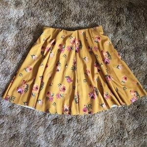 Zara Floral Skater Skirt